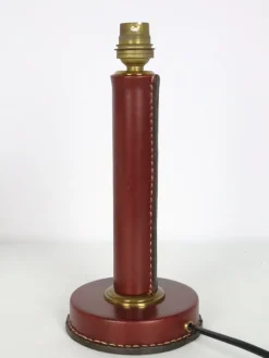 New Pamono Leather Lamp by Jacques Adnet, 1950s