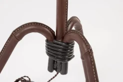 Discount Pamono Leather Sheathed Floor Lamp by Jacques Adnet