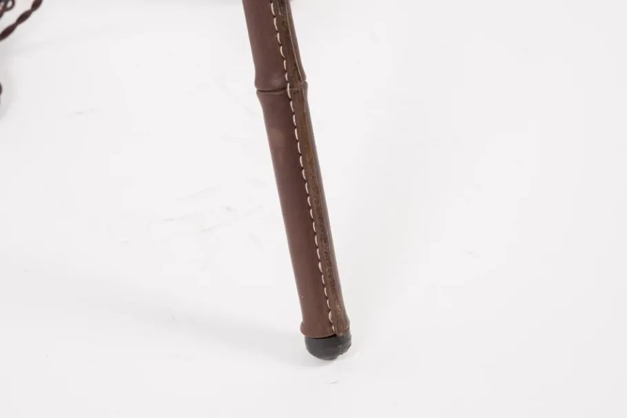 Discount Pamono Leather Sheathed Floor Lamp by Jacques Adnet