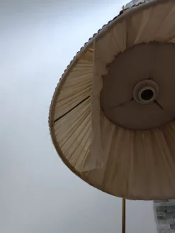 Outlet Pamono Leather Sheathed Floor Lamp attributed to FJB Corsini for Metalarte, 1950s