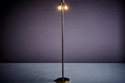 Hot Pamono Leather Wrapped Brass Floor Lamp from Kalmar Leuchten, Austria, 1960s