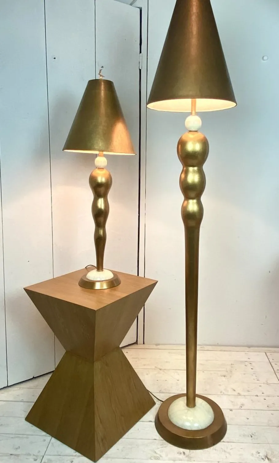 Sale Pamono Leeazanne Table Lamp and Floor Lamp from Lam Lee, Set of 2