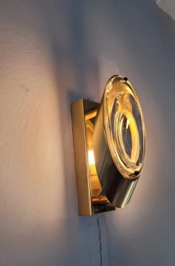 Hot Pamono Lens Wall Lights attributed to Oscar Torlasco for Stilkronen, 1960s, Set of 2