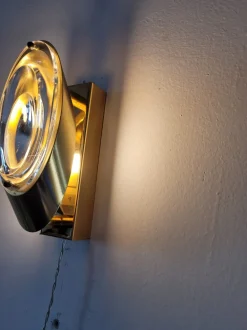 Hot Pamono Lens Wall Lights attributed to Oscar Torlasco for Stilkronen, 1960s, Set of 2