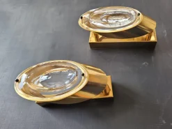 Hot Pamono Lens Wall Lights attributed to Oscar Torlasco for Stilkronen, 1960s, Set of 2