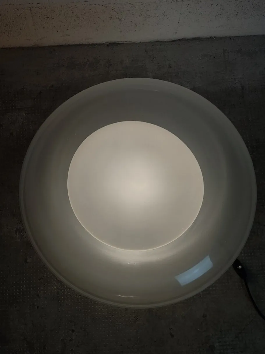 Pamono Lesbo Table Lamp in Blown Glass attributed to Angelo Mangiarotti for Artemide, 1970s