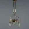 Hot Pamono Liberty Brass and Glass Chandelier