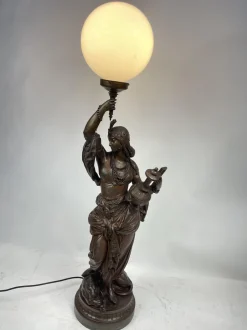Best Pamono Liberty Woman with Amphora Table Lamp, 1920s