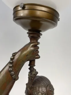 Best Pamono Liberty Woman with Amphora Table Lamp, 1920s