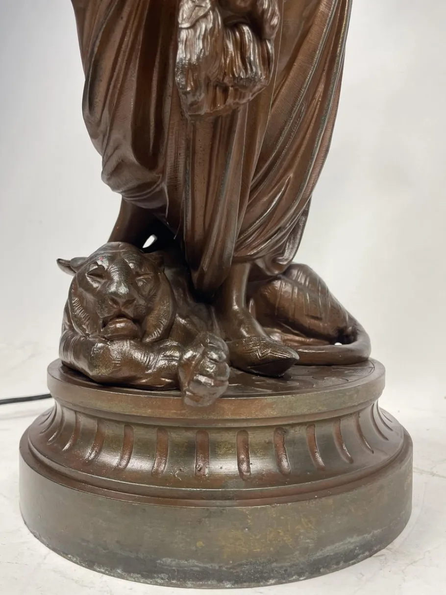 Best Pamono Liberty Woman with Amphora Table Lamp, 1920s