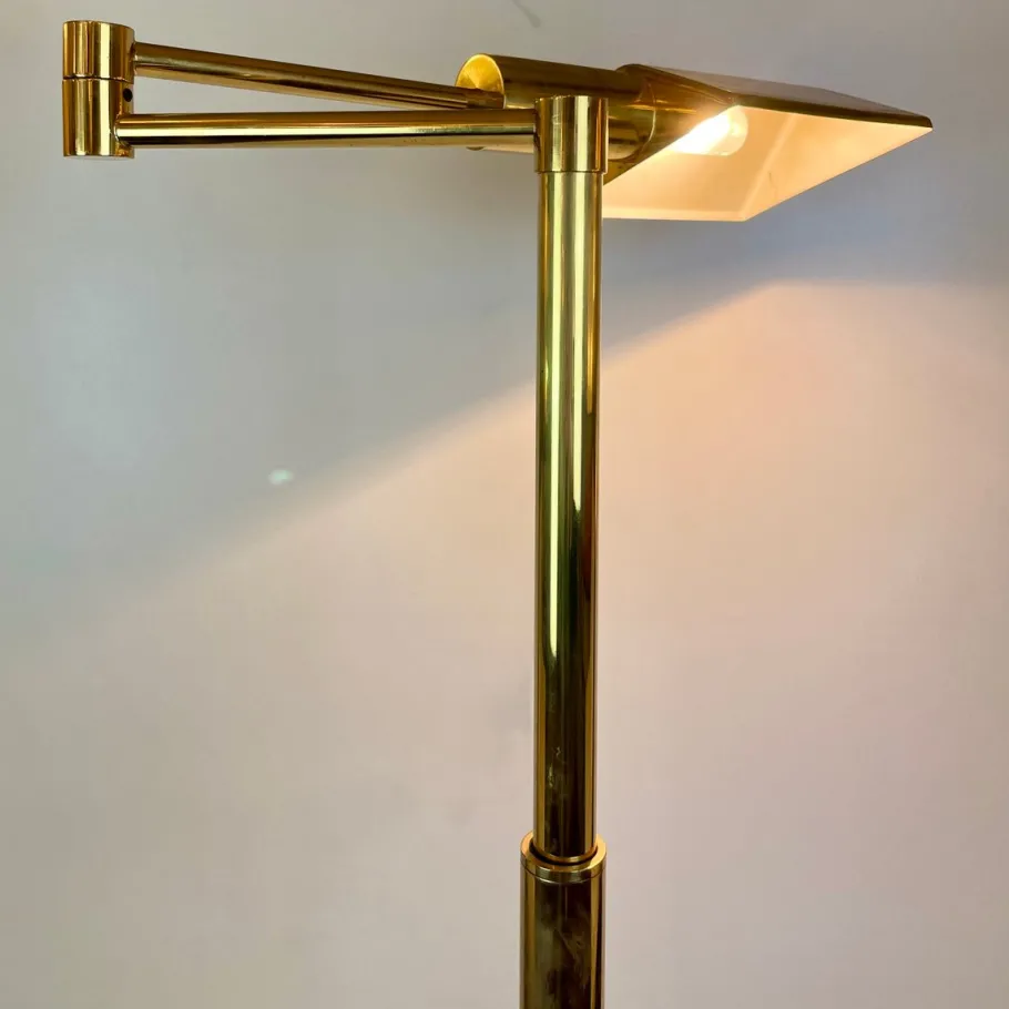 Clearance Pamono Library Brass Floor Lamp from Boulanger, 1980s