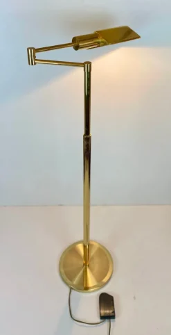 Clearance Pamono Library Brass Floor Lamp from Boulanger, 1980s