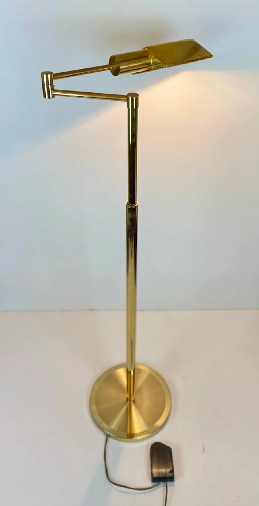 Clearance Pamono Library Brass Floor Lamp from Boulanger, 1980s