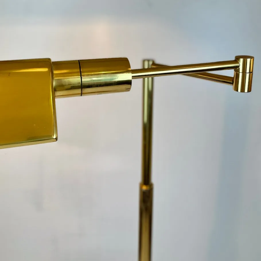 Clearance Pamono Library Brass Floor Lamp from Boulanger, 1980s