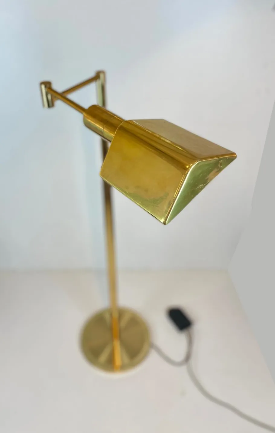 Clearance Pamono Library Brass Floor Lamp from Boulanger, 1980s