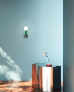 Clearance Pamono Light Blue and Red Tube with Globes and Cones Desk Light by Atelier Areti