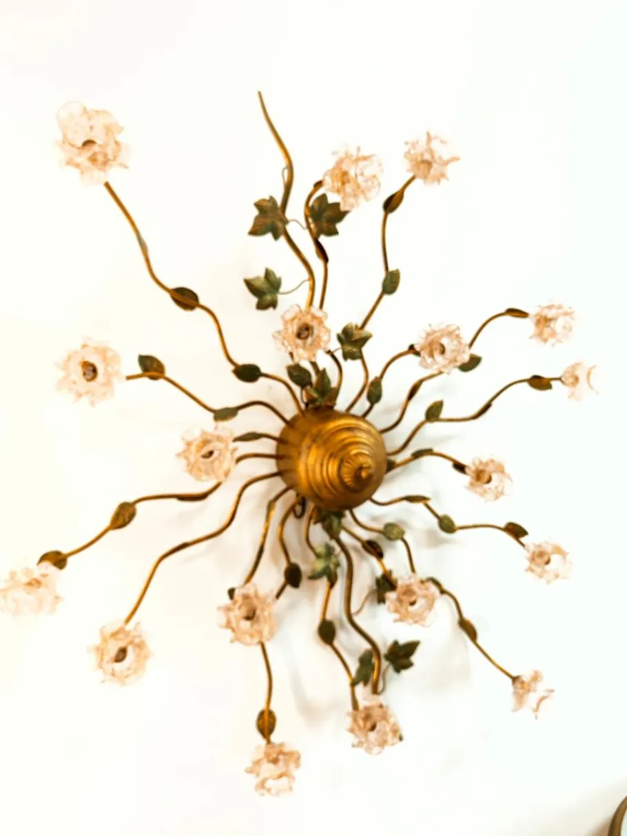 Hot Pamono 18-Light Ceiling Light in Murano Glass