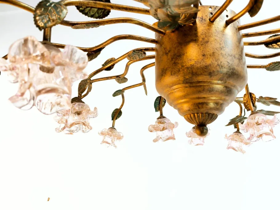 Hot Pamono 18-Light Ceiling Light in Murano Glass