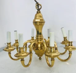 New Pamono 8-Light Chandelier from Lampart, 1970s