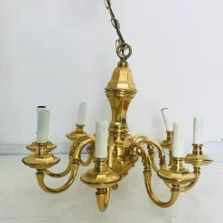 New Pamono 8-Light Chandelier from Lampart, 1970s