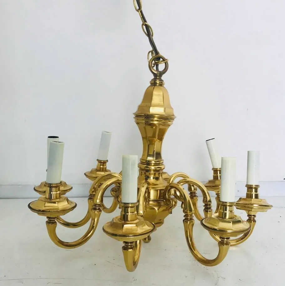 New Pamono 8-Light Chandelier from Lampart, 1970s