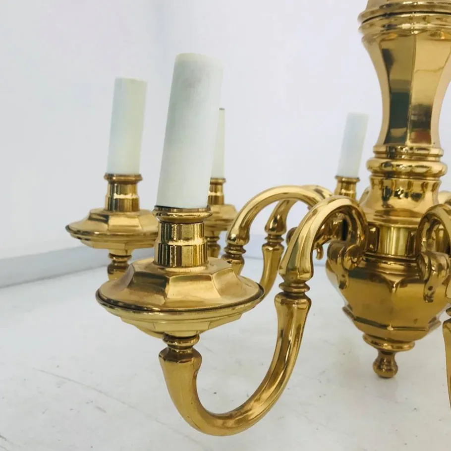 New Pamono 8-Light Chandelier from Lampart, 1970s