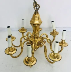 New Pamono 8-Light Chandelier from Lampart, 1970s