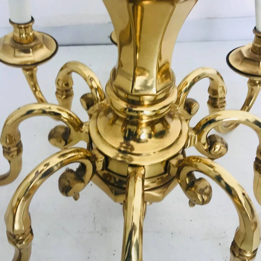 New Pamono 8-Light Chandelier from Lampart, 1970s