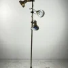 Best Pamono 3-Light Floor Lamp in Brass and Aluminum, Italy, 1970s