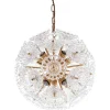 Hot Pamono 10-Light Flower Sputnik Chandelier in Murano Glass & Brass in the style of Venini, 1960s