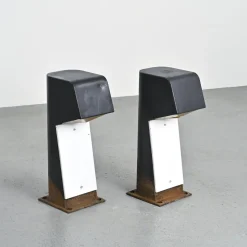 Pamono Lighting Terminals by Jean Balladur, 1969, Set of 2