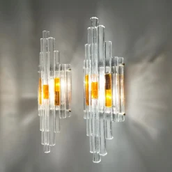 New Pamono Linea Wall Lamp by Albano Poli for Poliarte, 1970s