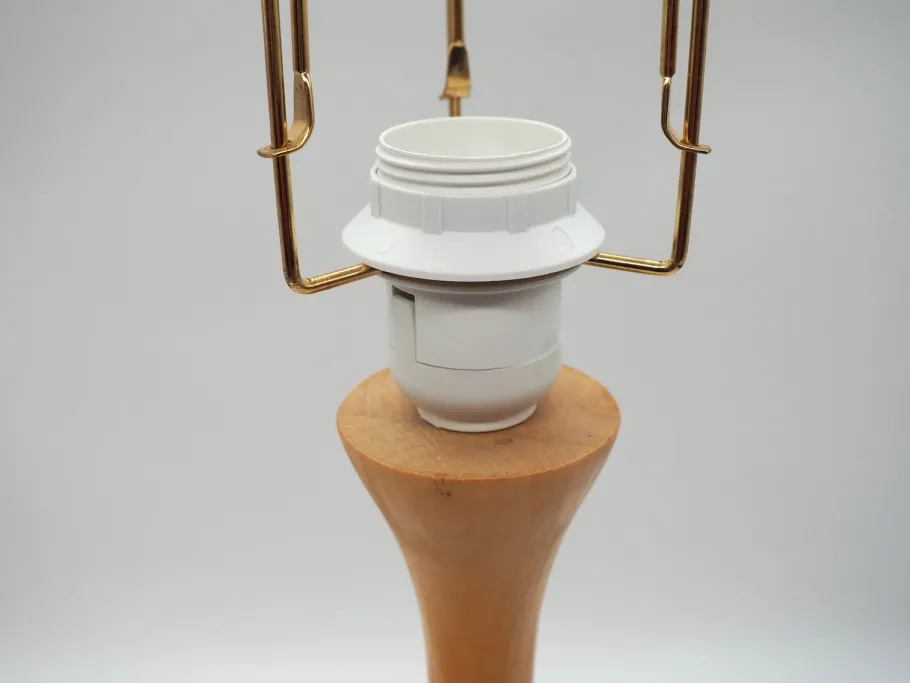 Discount Pamono Läns Table Lamp in Wood from Ikea, Sweden, 1990s