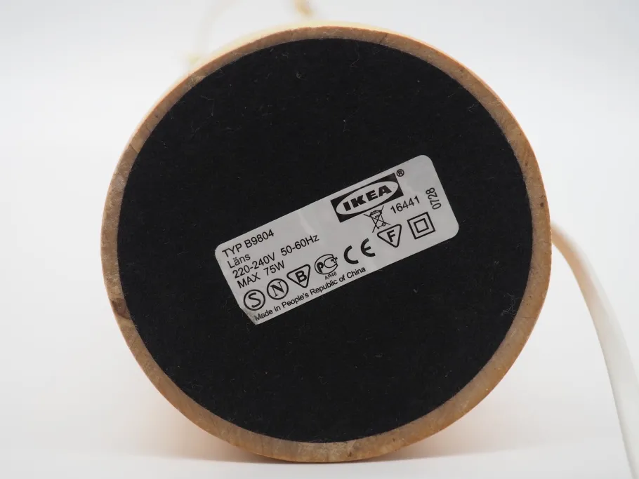 Discount Pamono Läns Table Lamp in Wood from Ikea, Sweden, 1990s