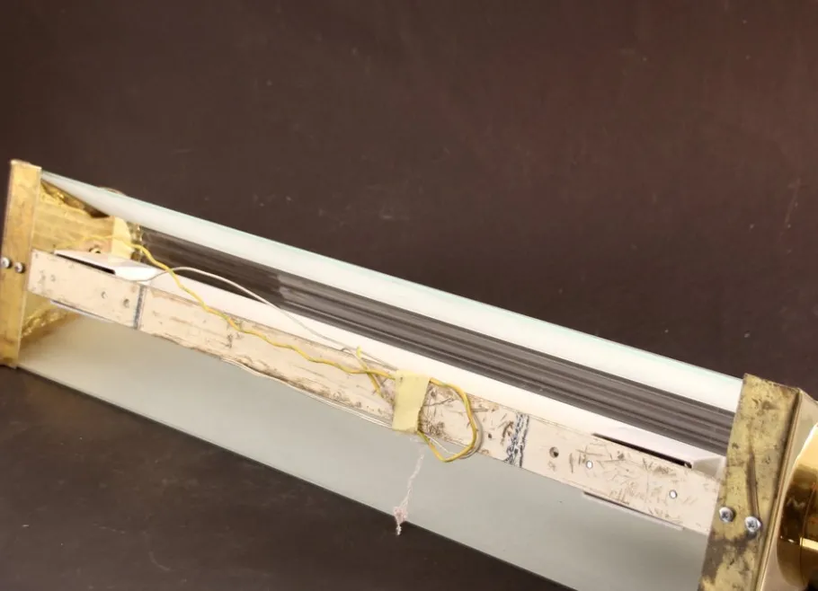 Best Pamono Long Cinema Wall Light by Henri Petitot for Atelier Henri Petitot, 1930s