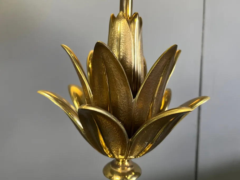 Hot Pamono Lotus Flower Table Lamps from Maison Charles, 1970s, Set of 2