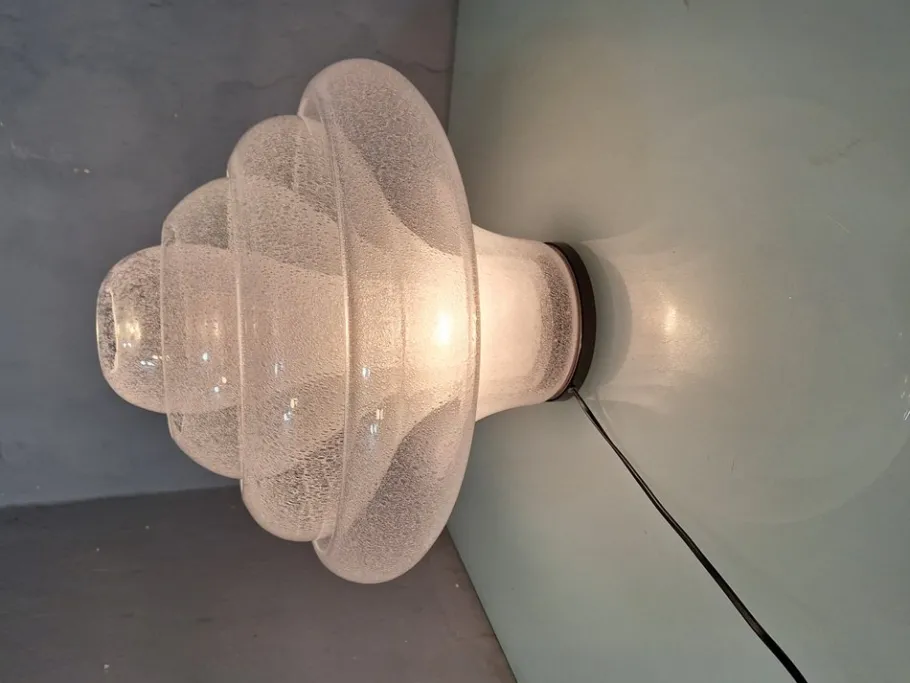 New Pamono Lotus Pullegous Table Lamp in Murano Glass by Carlo Nason for Mazzega, 1980s