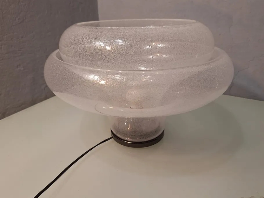 New Pamono Lotus Pullegous Table Lamp in Murano Glass by Carlo Nason for Mazzega, 1980s