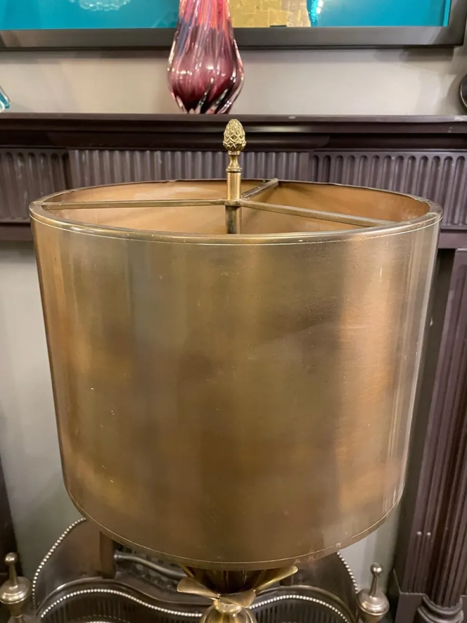 Best Pamono Lotus Table Lamp in Bronze from Maison Charles, 1970