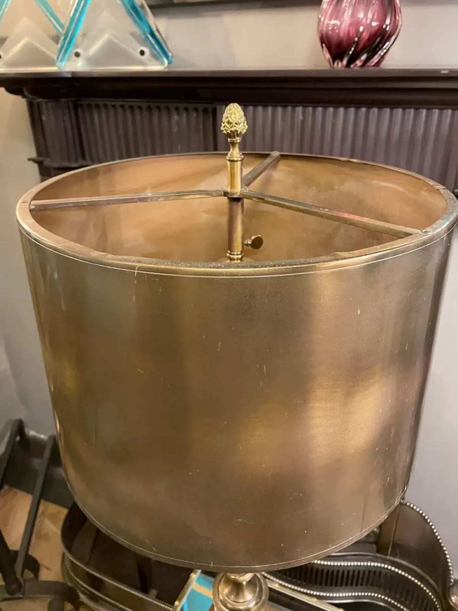 Best Pamono Lotus Table Lamp in Bronze from Maison Charles, 1970