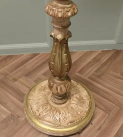 Pamono Louis Philippe Style Painted and Gilt Floor Lamp, 1910s