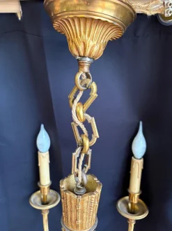 Discount Pamono Louis XIV Gilt Bronze 6- Arm Chandelier, 1930s