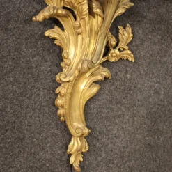 Best Pamono Louis XV French Wall Lights in Gilded Bronze, 1950s, Set of 2