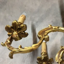 New Pamono Louis XV Style Bronze Chandelier, 1950s