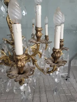 Clearance Pamono Louis XV Style Gilded Bronze Chandelier
