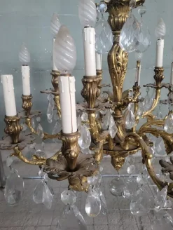Clearance Pamono Louis XV Style Gilded Bronze Chandelier