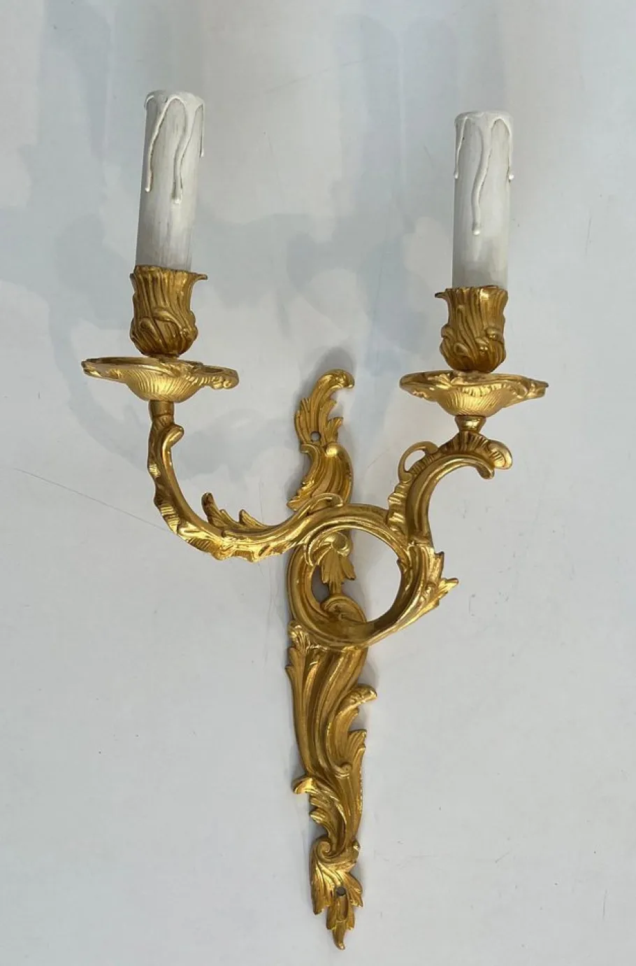 Best Pamono Louis XV Style Gilt Bronze Wall Lights, Set of 2