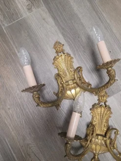 Clearance Pamono Louis XVI Bronze Wall Lights, Set of 2