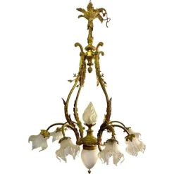 Clearance Pamono Louis Xvi Style Bronze Chandelier