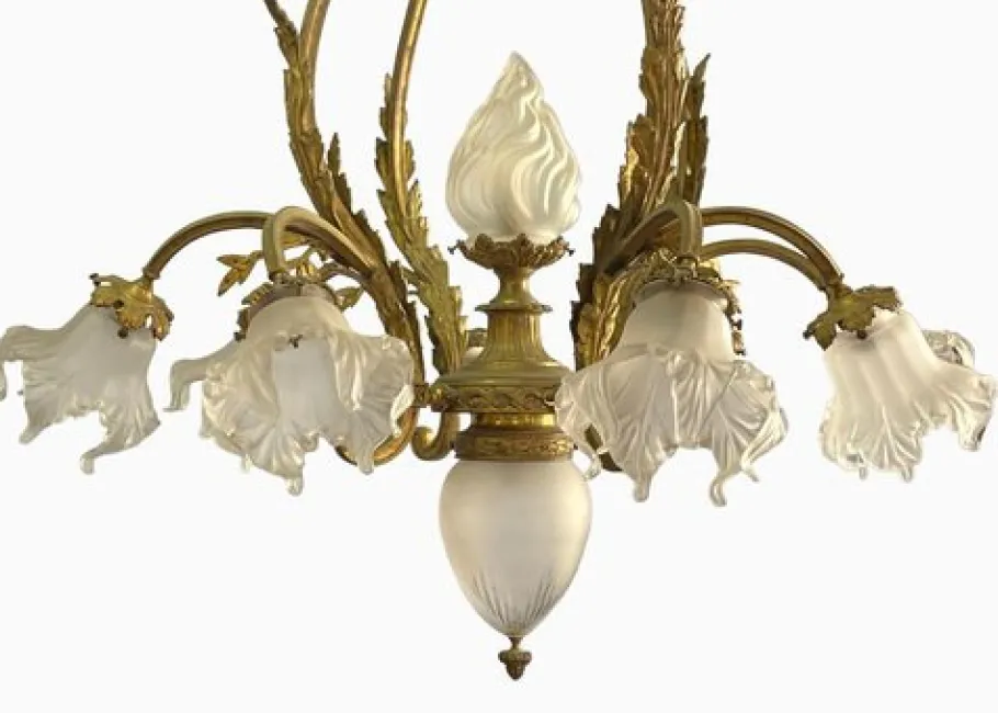 Clearance Pamono Louis Xvi Style Bronze Chandelier